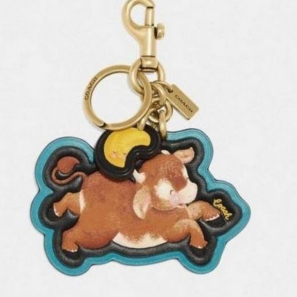 COACH Lunar New Year OX 2021 Bag Charm Key Chain